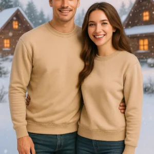 Alternative view of Cool Beige | Al-Mussawwir Unisex | Crewneck Winter Sweatshirt